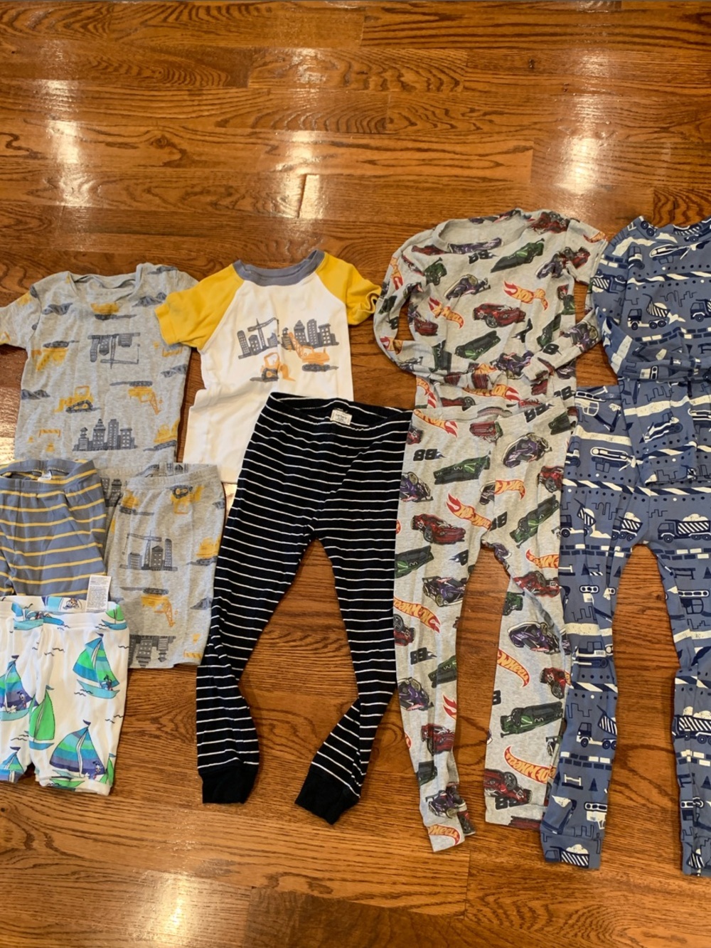 GAP Kids Mixed Pajama Set - Blue, Yellow, Gray, White Bundle of 10